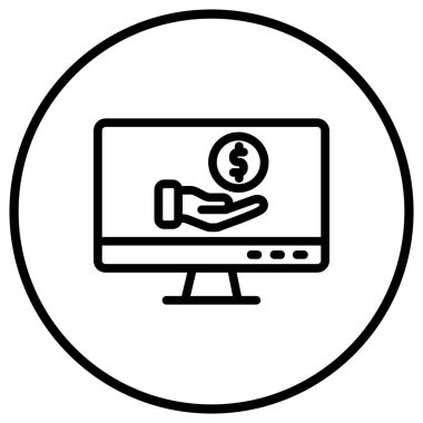 Borç Vektörü Simgesi Tasarım İllüstrasyonu