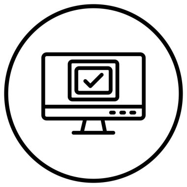 İşaretli Kutu Vektör Simgesi Tasarım İllüstrasyonu