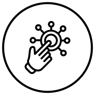 Etkileşim Vektörü Simgesi Tasarım İllüstrasyonu