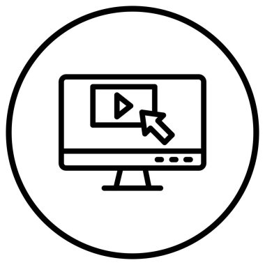 Tıklama Akımı Vektör Simgesi Tasarım İllüstrasyonu