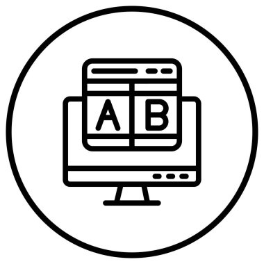 Ab Vektör Simgesi Tasarım İllüstrasyonu