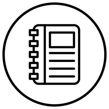 Günlük Vektörü Simgesi Tasarım İllüstrasyonu