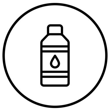 Su Şişesi Vektör Simgesi Tasarım Çizimi