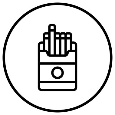 Sigara Vektörü Simgesi Tasarımı Çizimi