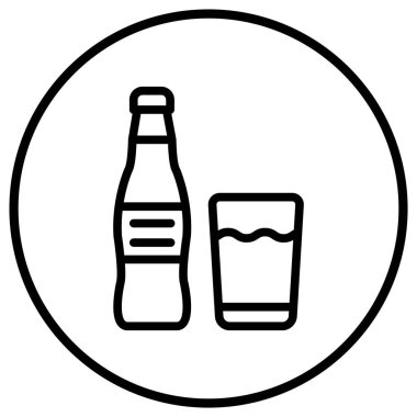 Yumuşak içecek Vektör Simgesi Tasarım İllüstrasyonu