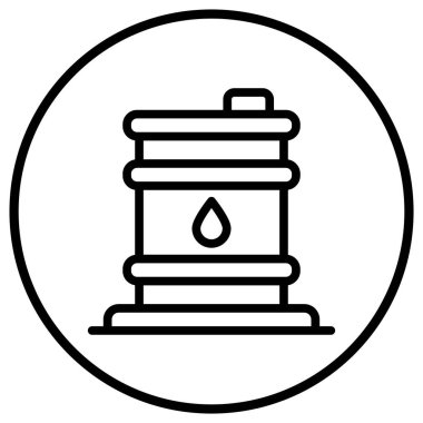 Namlu Vektörü Simgesi Tasarımı Çizimi