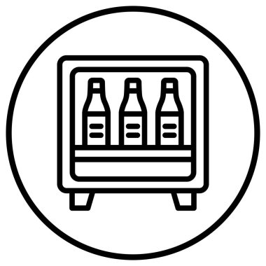 Minibar Vektör Simgesi Tasarım İllüstrasyonu