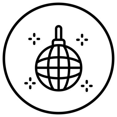 Ayna Topu Vektör Simgesi Tasarım İllüstrasyonu