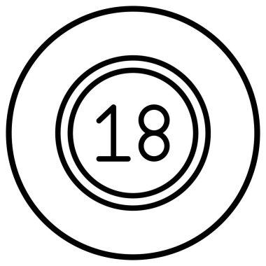 18 Vektör Simgesi Tasarım İllüstrasyonu