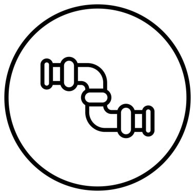 Boru Varyantı Vektör Simgesi Tasarım İllüstrasyonu