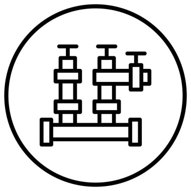Boru Vektörü Simgesi Tasarım İllüstrasyonu