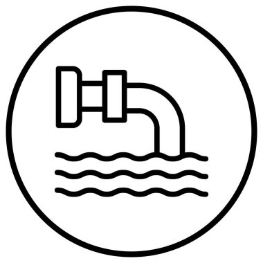 Boşaltma Vektörü Simgesi Tasarım İllüstrasyonu