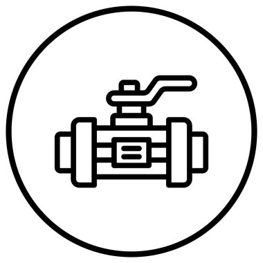 Valf Vektörü Simgesi Tasarım İllüstrasyonu