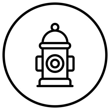 Hydrant Vektör Simgesi Tasarım İllüstrasyonu