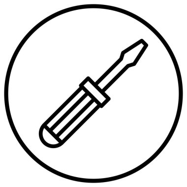 Tornavida Vektör Simgesi Tasarım İllüstrasyonu