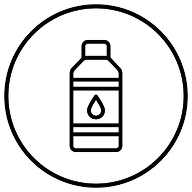 Su Şişesi Vektör Simgesi Tasarım Çizimi