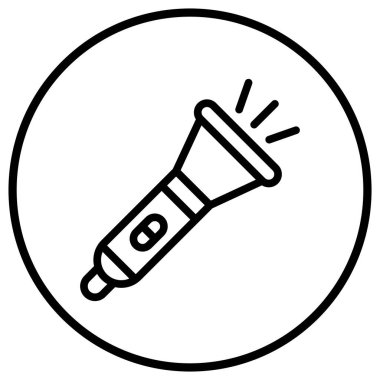 El feneri Vektörü Simgesi Tasarım Çizimi