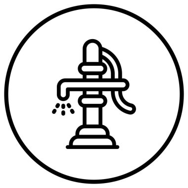 Su Pompası Vektör Simgesi Tasarımı Çizimi