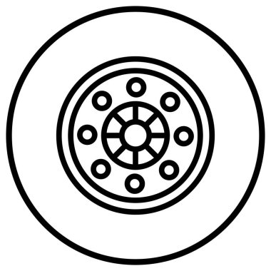 Flange Vektör Simgesi Tasarım Çizimi