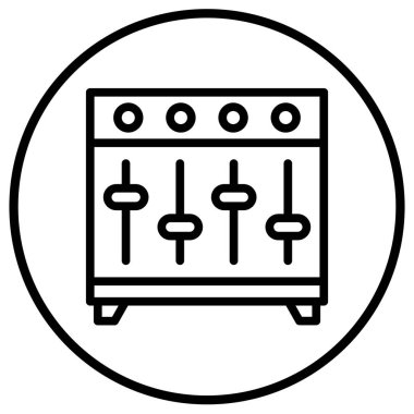 Müzik Dengeleyicisi Vektör Simgesi Tasarım İllüstrasyonu