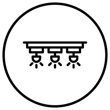 Spotlights Vektör Simgesi Tasarım Çizimi