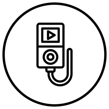 Müzik Oynatıcı Vektör Simgesi Tasarım İllüstrasyonu