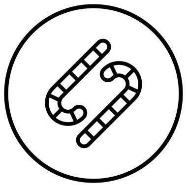 Şeker Vektörü Simgesi Tasarım İllüstrasyonu