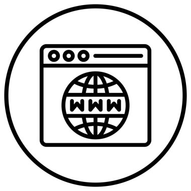 Web tarayıcı Vektör Simgesi Tasarım İllüstrasyonu