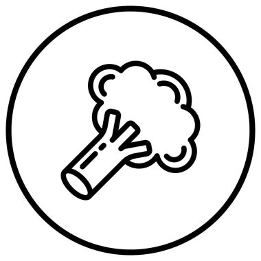 Brokoli Vektör Simgesi Tasarım İllüstrasyonu