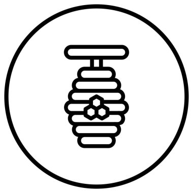 Bal Arısı Vektör Simgesi Tasarım Çizimi