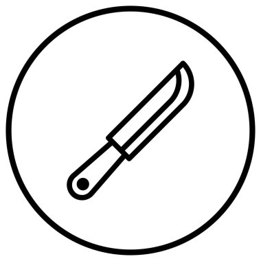 Bıçak Vektörü Simgesi Tasarım İllüstrasyonu