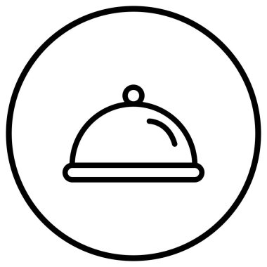 Gıda Tepsisi Vektör Simgesi Tasarım İllüstrasyonu