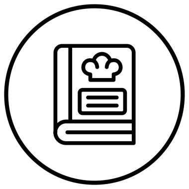 Tarif Defteri Vektörü Simgesi Tasarım İllüstrasyonu