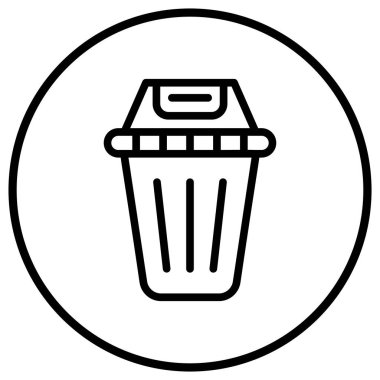 Çöp Vektörü Simgesi Tasarım İllüstrasyonu