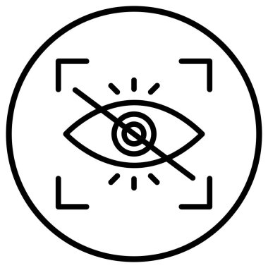 Kırmızı Göz Vektörü Simge Tasarımı Çizimi