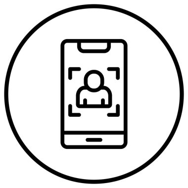 Portre Vektörü Simgesi Tasarım İllüstrasyonu