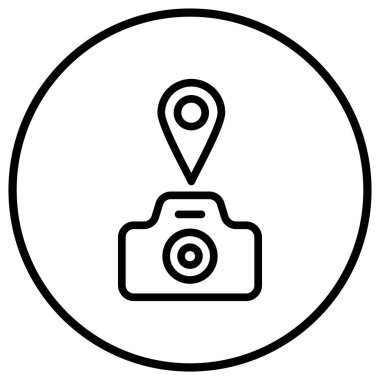 Konum Vektör Simgesi Tasarım İllüstrasyonu