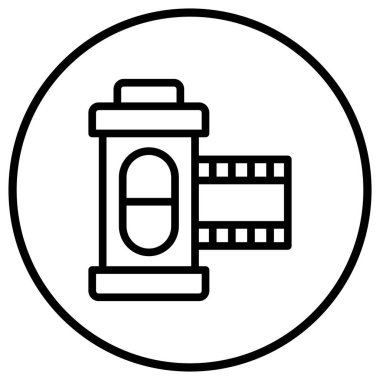 Film kodak Vektör Simgesi Tasarım İllüstrasyonu