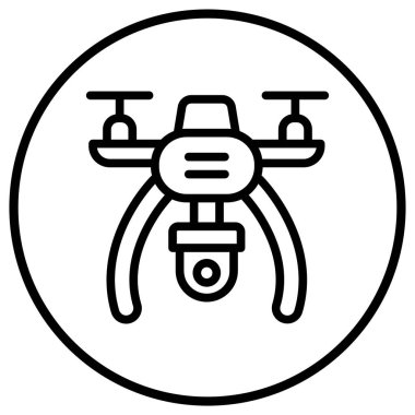 Drone Vektör Simgesi Tasarım İllüstrasyonu