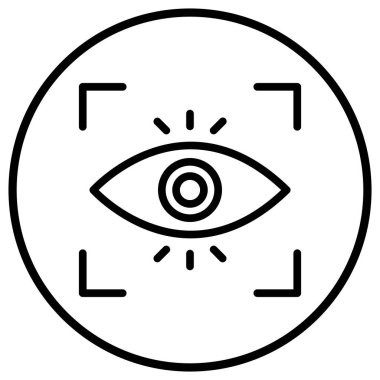 Otomatik odaklama Vektör Simgesi Tasarım İllüstrasyonu