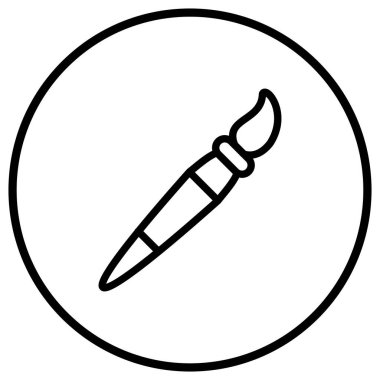 Boya fırçası Vektör Simgesi Tasarım Çizimi