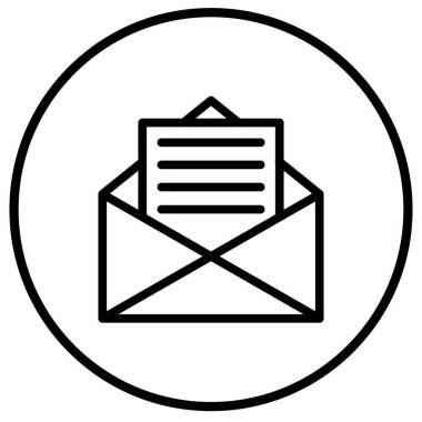 Zarf Vektörü Simgesi Tasarım İllüstrasyonu