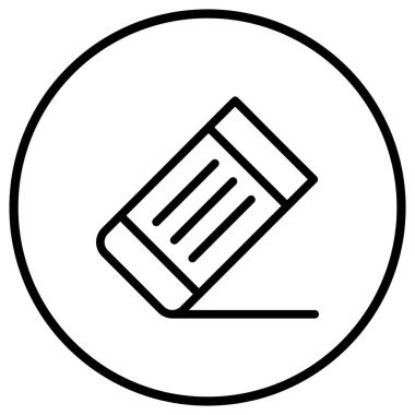 Silgi Vektörü Simgesi Tasarım İllüstrasyonu