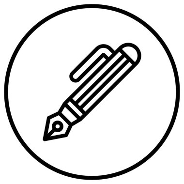 Kalem Vektörü Simgesi Tasarım İllüstrasyonu