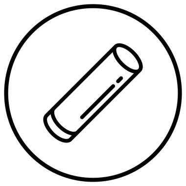 Tebeşir Vektörü Simgesi Tasarım İllüstrasyonu