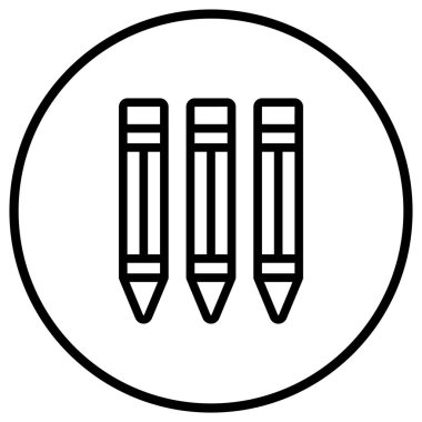 Kalem Vektörü Simgesi Tasarım Çizimi