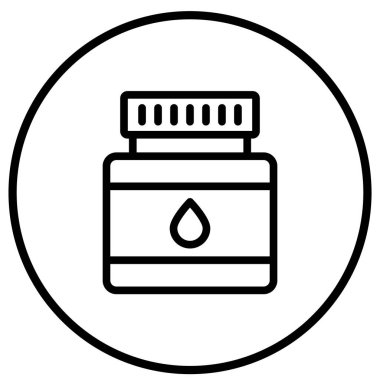 Mürekkep Vektörü Simgesi Tasarım İllüstrasyonu