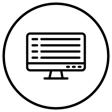 Bilgisayar Vektörü Simgesi Tasarım İllüstrasyonu