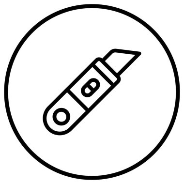 Kesici Vektör Simgesi Tasarım İllüstrasyonu