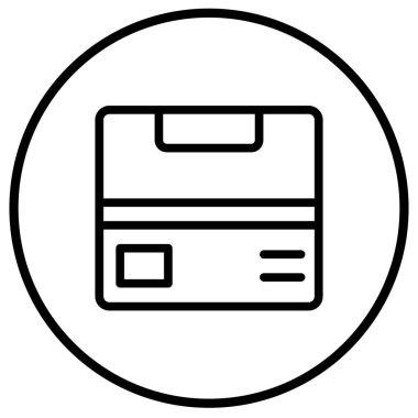 Kutu Vektörü Simgesi Tasarım İllüstrasyonu